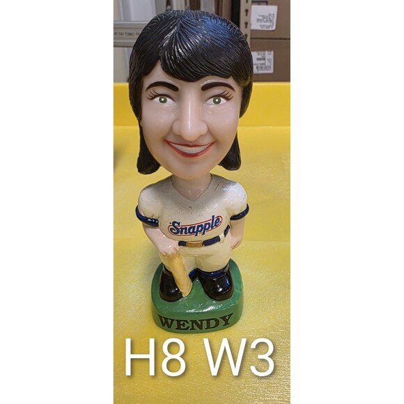 RARE BOBBLE HEAD WENDY KAUFMAN SNAPPLE LADY 1994 PROMOTIONAL BEVERAGE ITEM